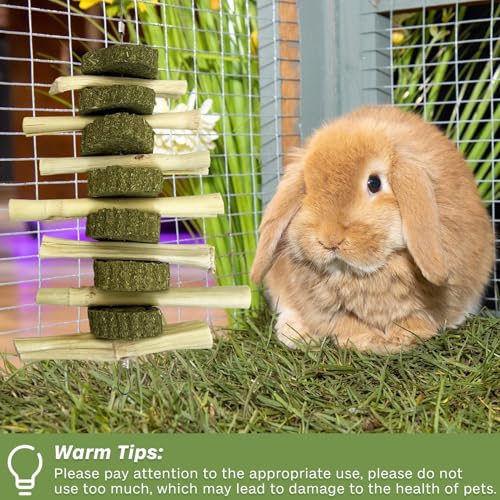 kathson Rabbit Treats Bunny Chew Toys for Teeth Grinding, Organic Bamboo Sticks Natural Guinea Pig Enrichment Toys for Small Animals Hamster Chinchilla 4 Pack - size: 4PCS