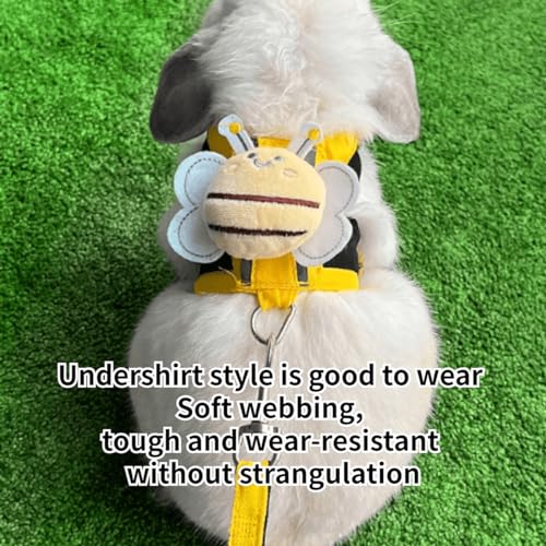 Rabbit Harness and Leash - Adjustable Bunny Harness Escape Proof for Walking Runnig Hiking Camping Outdoor,Cute Small Animal Harness Leash Set (Small) - size: Small