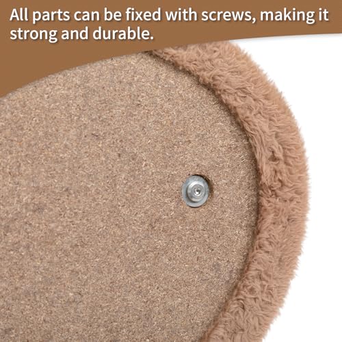 Hollypet Self Grooming Massager and Scratcher Toy - Cat Arch Brush for Back Grooming, Hair Cleaner Pads | Cat Self Grooming Massager and Scratcher Toy Cat Arch Brush for Back Grooming, Hair Cleaner Pads - color: Tan