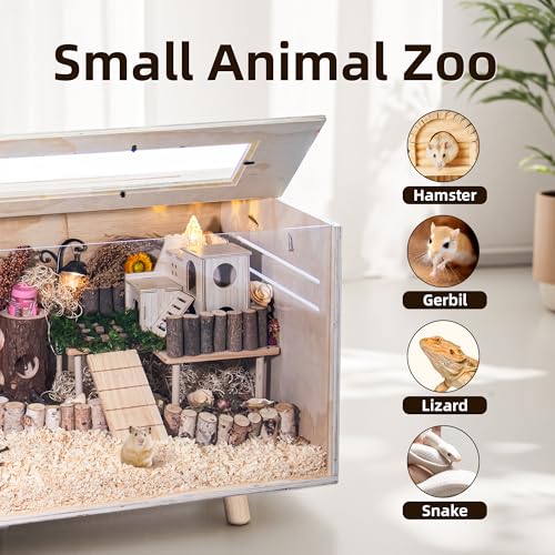 Pine Small Animals Houses&Habitats Chewproof, 32" Pine Guinea Pig Cage Hamster Cage for Small Animals (32" Medium, Short-Legged Stick) - size: 32.0"L x 15.8"W x 15.8"H