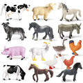 15 Pcs Mini Figures Toys Realistic Farm Animal Figurines, Plastic Learning Educational Playset Animal Themed Party Supplies Cake Topper Ornaments for Easter Egg Birthday Christmas - size: 15 Pcs Small Figurines