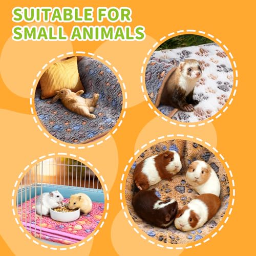 4Pack Soft Guinea Pig Bedding Blankets Washable Small Animal Fleece Cage Liners Reusable Pet Pee Pad Sleep Mat Pad Cover for Hamster Chinchilla Rabbit Hedgehog Dog Cat Essentials (30×42 Inch) - size: 42×30 Inch