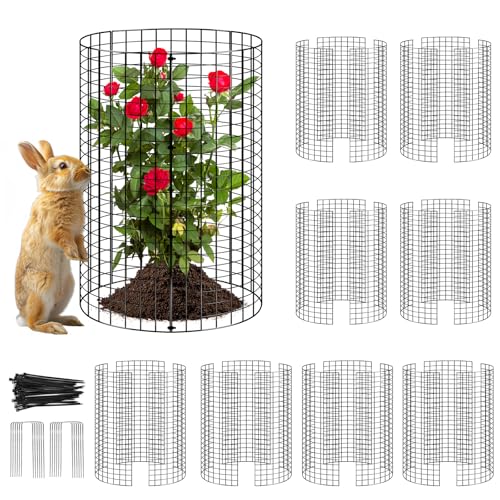8 Pack Plant Protector from Animals, Wire Mesh Plant Cages for Garden – Sturdy Metal Plant Protectors to Keep Rabbits, Squirrels, and Animals Out – Ideal for Vegetables, Flowers, and Outdoor Plants - size: 8PACK-12*16inch