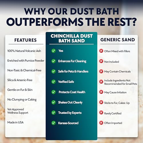 3 LB. Chinchilla Dust Bath Jar - Pure Cleansing Pumice Sand Dust for Cleaning Small Pets Like Gerbils, Mice, Degu - Premium, All Natural Dusting Powder - Chinchilla Accessories by Billy Buckskin - size: 3 Lb.