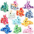 Honoson 12 Pcs 3D Printed Animals 5-7cm, Rabbit | Articulated Fidget Animals, Flexible 3D Printed Figures for Stress Relief, Cute Mini Joints for Party Favors and Display - size: 5-7cm, style: Rabbit
