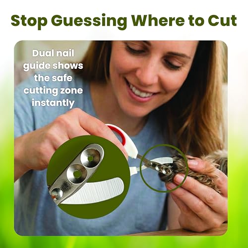 Rabbit Nail Clippers with 2 Size Safety Guide by Steel & Cedar – Professional Bunny Nail Trimmer for Safe & Precise Grooming – Stainless Steel Clippers for Rabbits, Guinea Pigs & Small Pets