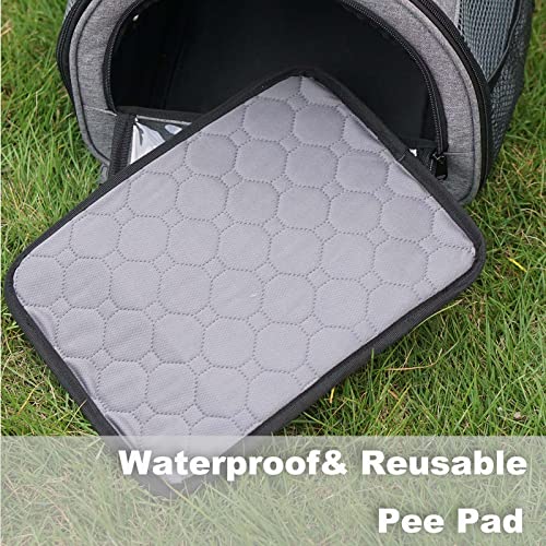 Bunny Carrier, Portable Small Pet Bag with Water Bottle Holder | Breathable carrier, lightweight, leak-proof liner, vet appointments& outdoor trips, fits rabbits, guinea pigs, bearded dragon - size: Small