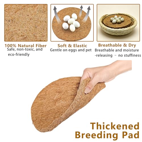 12PCS Pigeon Nest Pads Coconut Fiber Bird Nesting Material for Chicken - size: 12 Pcs