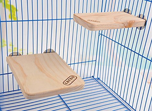 Hypeety Parrot Bird Wooden Platform Perch Pet Dwarf Hamster Gerbil Rat Small Animal Sport Exercise Toy Pet Parrot Bird Cage Perches Square Toy