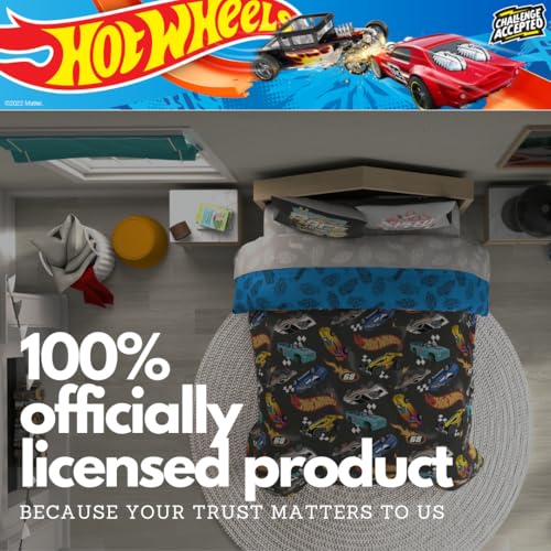 Hot Wheels Kids Bedding Super Soft Comforter and Sheet Set with Sham, 7 Piece Full Size, (Officially Licensed Product) By Franco - color: Hot Wheels, size: Full