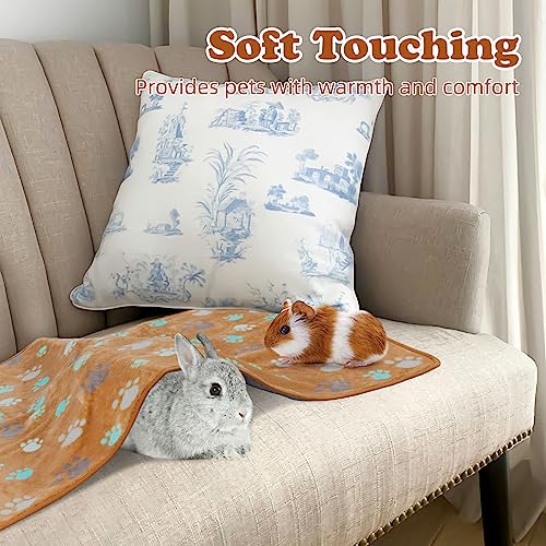 YUEPET Waterproof Guinea Pig Blankets 3 Pack, Fleece Cage Liners, L | Guinea Pig Fleece Cage Liners, Waterproof Backing, Machine Washable, Soft Fleece Surface, 48 x 24 in - color: White+gray+coffee, size: L-48"×24"