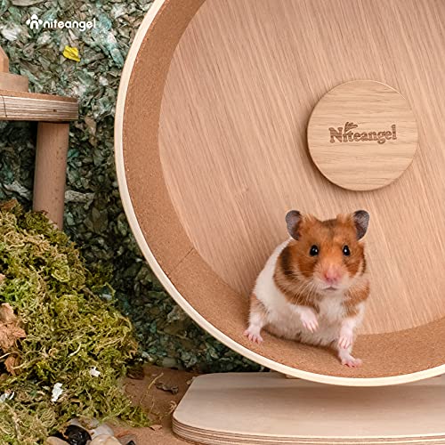 Niteangel Replacement Cork Running Track - Fits for Wooden Hamster Wheel Series | Acrylic Hamster Exercise Wheel w/Cork Track | Dark Cloud Hamster Wheel Series (Wooden Series, Medium)