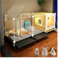 Luxury Villa Rabbit cage with Wheels, Guinea Pig cage | complimentary Food Bowl, Bed. Suitable for Hamsters, Chinchillas, Squirrels, Hedgehogs, Ferrets, Cats，Mouse - size: 41.4"Lx 17.7" Wx17.7"H