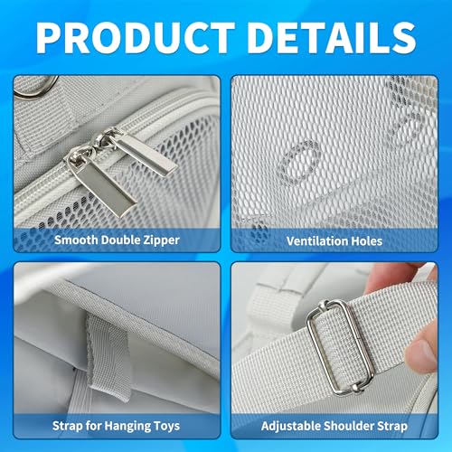 Small Bird Carrier Bag, Portable Travel Parrot Parakeet Carrier Cage with Perch and Easy Clean Tray, Lightweight Bird Backpack for Vet Visit Shopping and Outdoor Adventure - size: 12.0"L x 12.0"W x 11.0"H