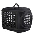 Collapsible Cat Carrier Hard, Travel Pet Carriers Bag for Small Dogs for Car Travel with Ventilation Guinea Pig 2 Small Cats Carrier Cage Dog Crate (Black)
