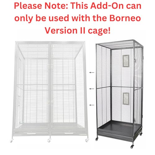 Exotic Nutrition Borneo Version II Small Animal Cage - for Sugar Gliders, Squirrels, Marmosets & Other Small Pets (Add-On) - size: Add-On