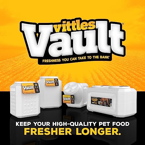 Gamma2 Vittles Vault Dog Food Storage Container with Airtight Lid, holds up to 10-15 Pounds of Dry Pet Food, Cat Kibble and Bird Feed, BPA Free, Made in USA, Without Scoop