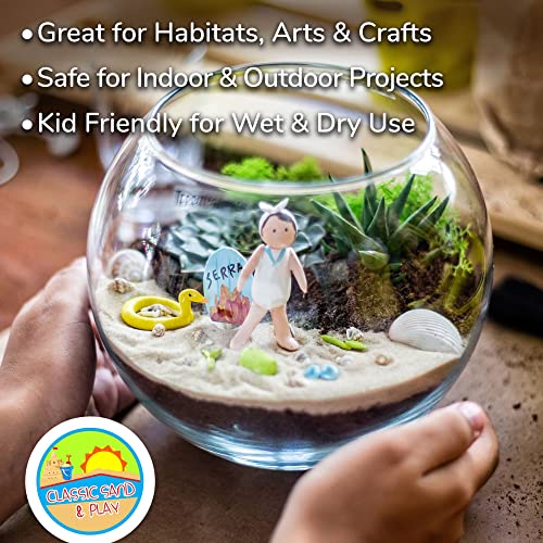 Classic Sand and Play Sand for Sandbox, Table, Therapy, and Outdoor Use, 40 lb. Bag, Natural, Non-Toxic, Wet Castle Building for Creativity and Stimulates Sensory Skills - size: 40 lb