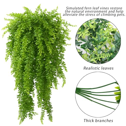 13 PCS Reptile Reptile Eco Bottle Decoration Set - vines, eco bottle plants, hanging greenery, leaf feeders, lizards, geckos, bearded dragons Landscape drawn hideout logs and habitat accessories