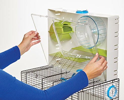 MidWest Homes for Pets Hamster Cage | Awesome Arcade Hamster Home (White) | 18.11 x 11.61 x 21.26 Inch - color: White, size: 18.1"L x 11.4"W x 21.5"H