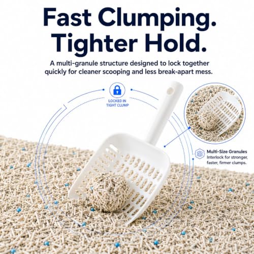 OPET Mixed Tofu Bentonite Multi-Cat Cat Litter 18LB, Strong Fast Clumping Kitty Litter, 99.9% Dust Free & Low Tracking, High Absorbent & Odor Control, Natural Pet Litter (Fresh)