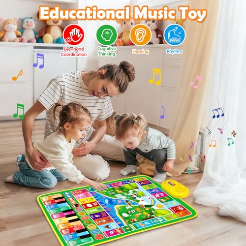 Baby Toys for 1 Year Old Gifts: 3 in 1 Alphabet Animal Piano Music Play Mat | Toddler Toys Age 1-3 Musical Toy 12-18 Months Babies Birthday Christmas Gift for Boys Girls 1 2 3 Year Old