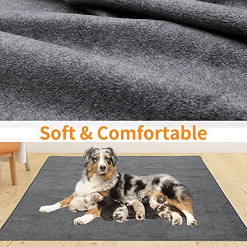 LOOBANI Washable Pee Pads for Dogs, 2 Pack Fast Absorbent Dog Mats,36"x48" | Leak-Proof and Non-Slip Reusable Puppy Pads, Machine Washable, Whelping Pads for Crate, Playpen, Incontinence, Housebreaking - size: 36"*48"(Pack of 2) Gray