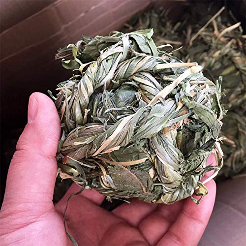 Hamiledyi Rabbit Chew Ball Timothy Grass Grinding Small Animal Activity Play Chew Toys for Bunny Rabbits Hamster Guinea Pigs Gerbils - size: 3 PCS grass ball