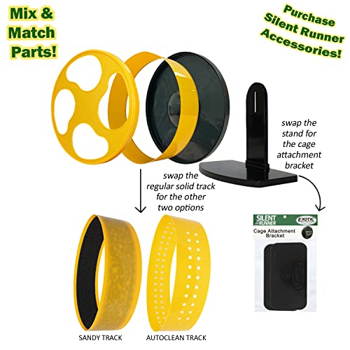 Silent Runner 9" - Wheel + Cage Attachment (NO Stand) - for Hamsters, Gerbils, Mice