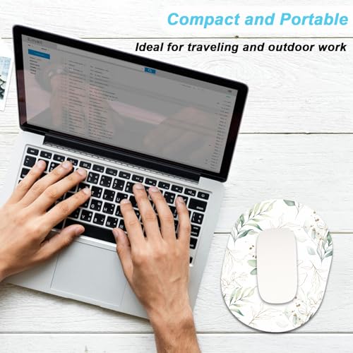 Rimilak Small Mouse Pad 6 x 8 Inch, Irregular Mini Mousepad, Boho Leaves | Non-Slip Rubber Base, Waterproof Compact Mouse Mat for Laptop Computer Wireless Mouse Keyboard Home Office Travel - color: Boho Leaves, size: 8L x 6W inches
