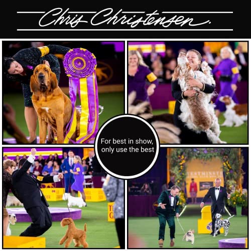 Chris Christensen Slicker Brush for Dogs, Groom Like a Professional, Ideal For All Coat Types, Remove Shedding Coat, Tangles and Dead Undercoat, 17 mm Stainless Steel Pins, Medium - color: Brown, size: Medium