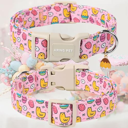 ARING PET Easter Dog Collar-Cute Adjustable Pink Chick Pet Collars Puppy Collar Gifts with Quick Release Buckle for Girl Boy Dogs-XS - color: Easter-Pink Chick, size: X-Small