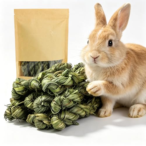 Rabbit Timothy Hay Toy for Bunny Small Animal Treats Natural Grass Stick Chew Toys Snacks Molar Teeth Grinding for Guinea Pigs Chinchillas Hamsters (12pcs)