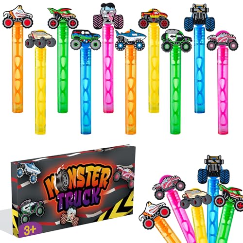 WHALEISLAND Truck Party Favors,20 Pcs Bubble Wands for Kids,Car Bubble Wand for Truck Birthday Party Supplies Decorations,Classroom Prizes Goodie Bag Stuffers Gift - style: TRUCK
