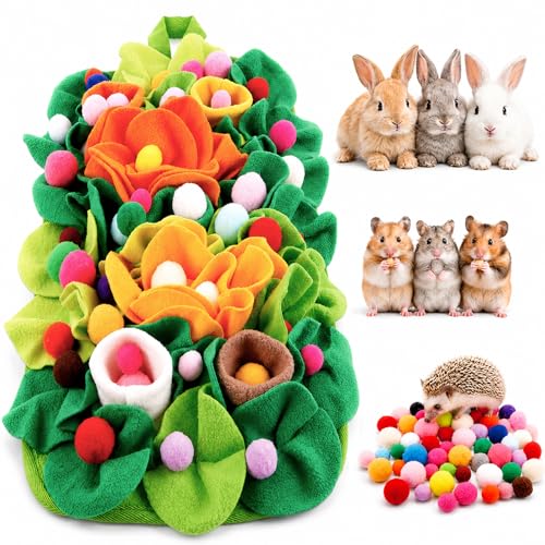 Foraging Mat for Hedgehog - Small Animals Snuffle Mat Slow Feeder Fun Relief Pet Feeding Enrichment Toy | Interactive Non-Slip Feeding Mat for Hedgehog Rabbit Guinea Pig