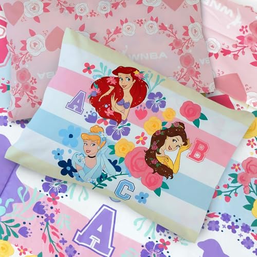 Northwest Disney Princess Twin Comforter Set, Reversible Design Ultra Soft Fade Resistant Microfiber Kids Bedding Set, Officially Licensed - color: Princess