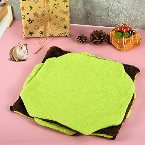 3 Tier Ferret Rat Hammock,Guinea Pig Cage Accessories,11.8x11.8 Inches,Pet Cage Hanging Bunkbed Hammock for Small Animals,Guinea Pig,Ferret,Kitten,Squirrel,Chinchilla,Rat,Parrot - color: green