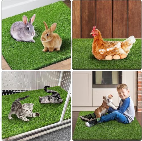2 Pack Grass Pee Pads for Dogs Potty, Reusable Artificial Grass Mat for Puppy & Cats (26x30 inch) - size: 26x30 inch