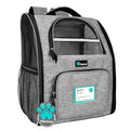 PetAmi Dog Backpack Carrier Airline Approved Cat Pet Puppy Bag, Grey | Ideal for Small Medium Large Pet up to 18 lb, 2 Side Entry Structured No-Collapse Frame, Ventilated Bookbag for Hiking Travel - color: Heather Gray