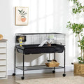 Two-Story Small Animal Large Hamster cage Cage Removable from Stand, Guinea Pig Hamster Enclosure Cage with Shelf and Wheels, Multi-Level Pet Habitat for Hedgehog Chinchilla Ferret