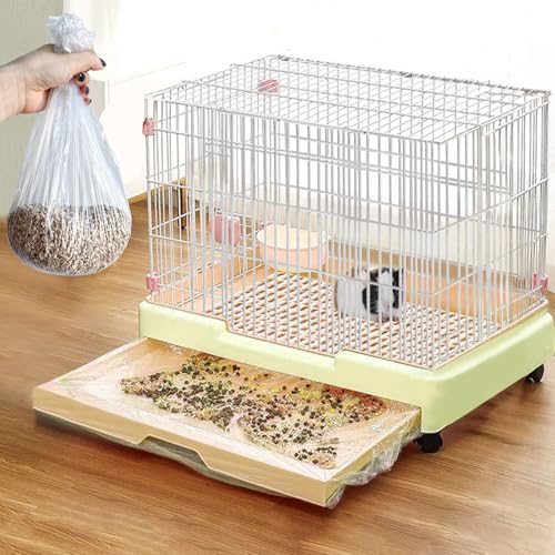 Disposable 50 pcs Small Animal Cage Liners | Rabbit Tray Film Liner Bunny Litter Pan Bags Guinea Pig Cage Toilet Plastic Film for Bird Hamster Chinchilla Hedgehog
