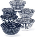 KooK Soup Bowl, Cereal Bowl, Ceramic Cereal Bowls, Microwave, Dishwasher and Freezer Safe, Porcelain Dishes for Soup, Pasta, Salad, Oatmeal, Deep Interior (White & Blue) - color: White & Blue