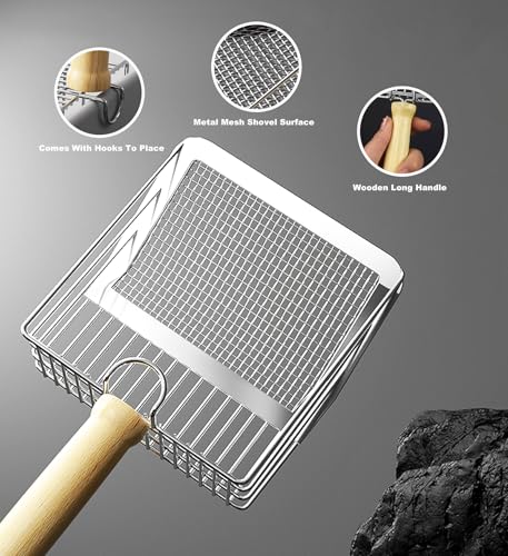 Cat Litter Scoop, Aluminum Alloy Cat Litter Scooper, Cat Litter Picker, Durable and Easy to Clean, Ergonomic Design, Suitable for Cat Litter Box