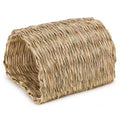 PEMAR Natural Seagrass Bunny Tunnel - Handwoven Rabbit Hideaway & Edible Grass House - Safe Chew Toy, Bed for Guinea Pigs, Chinchillas, Rats & Indoor Bunnies - Small Animal Enrichment (9x8.3x6.3”)