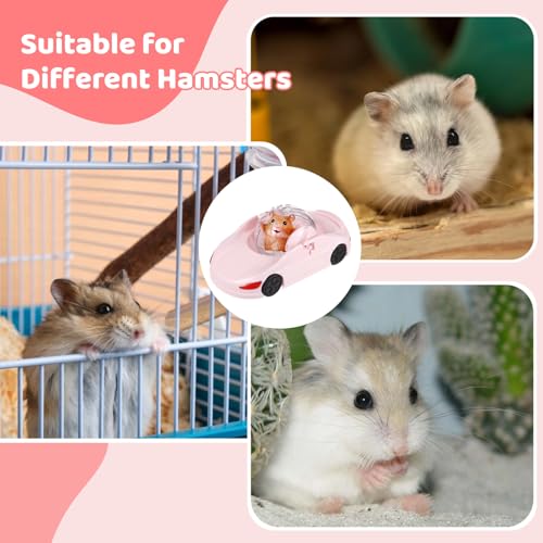 Hamster Exercise Ball Sports Car, Hamster Car with Detachable Transparent Ball, 3 Modes Funny Exercise Wheel, Small Exercise Ball for Dwarf Small Pet