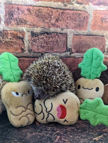 Emotional Mandrakes Trio Set Chibi Kawaii Mint Stuffed Fleece Hedgehog Rat Guinea Pig Degus Chinchilla Enrichment Toy Small Animal Photo Prop Cage Buddy Mint Stick Alternative