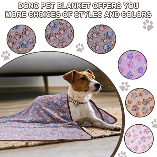 Dono 1 Pack 3 Dog Blankets, Soft Fluffy Fleece Pet Blanket Warm Sleep Mat Paw Print Design Puppy Kitten Throw Blankets Doggy Blanket for Dogs - color: Darkpaw, size: Small(23*16")