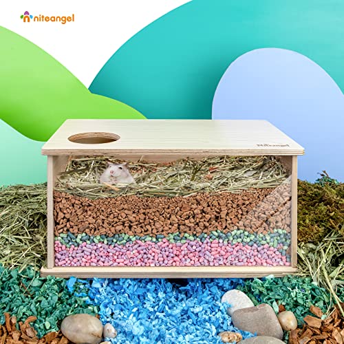 Niteangel Natural Coco/Cork Hamster Bedding: 5L Absorb Odors & Low Dust | Encourages Digging & Burrowing Instinct - Pet Litter for Dwarf Syrian Hamsters Gerbils mices Degus or Other Small Animal - size: 5L