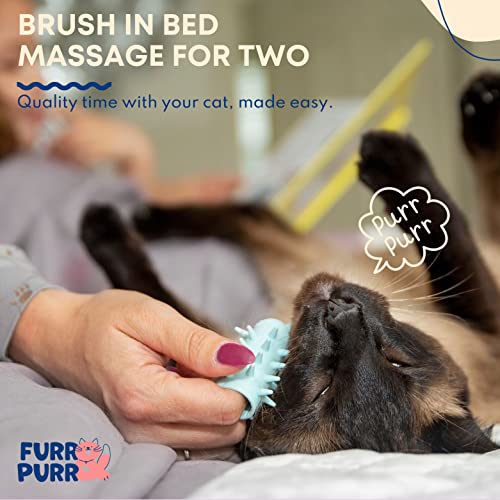 Furr&Purr Cat Brush Set for Indoor Cats - Grooming Tools: Face Scratcher, Calming Massager, and Scratching Pad (2-Pack, Made in the USA) - size: 2 Pack - New