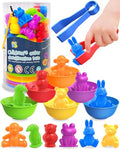 Counting Animals Montessori Toys for 3 4 5 Years Old, Learning Toys Gifts | Sensory Toy for Kids with Autism, Counting Bears, Preschool Sensory Bin Filler, Educational Toy for 3 Year Old, Toddler Gifts